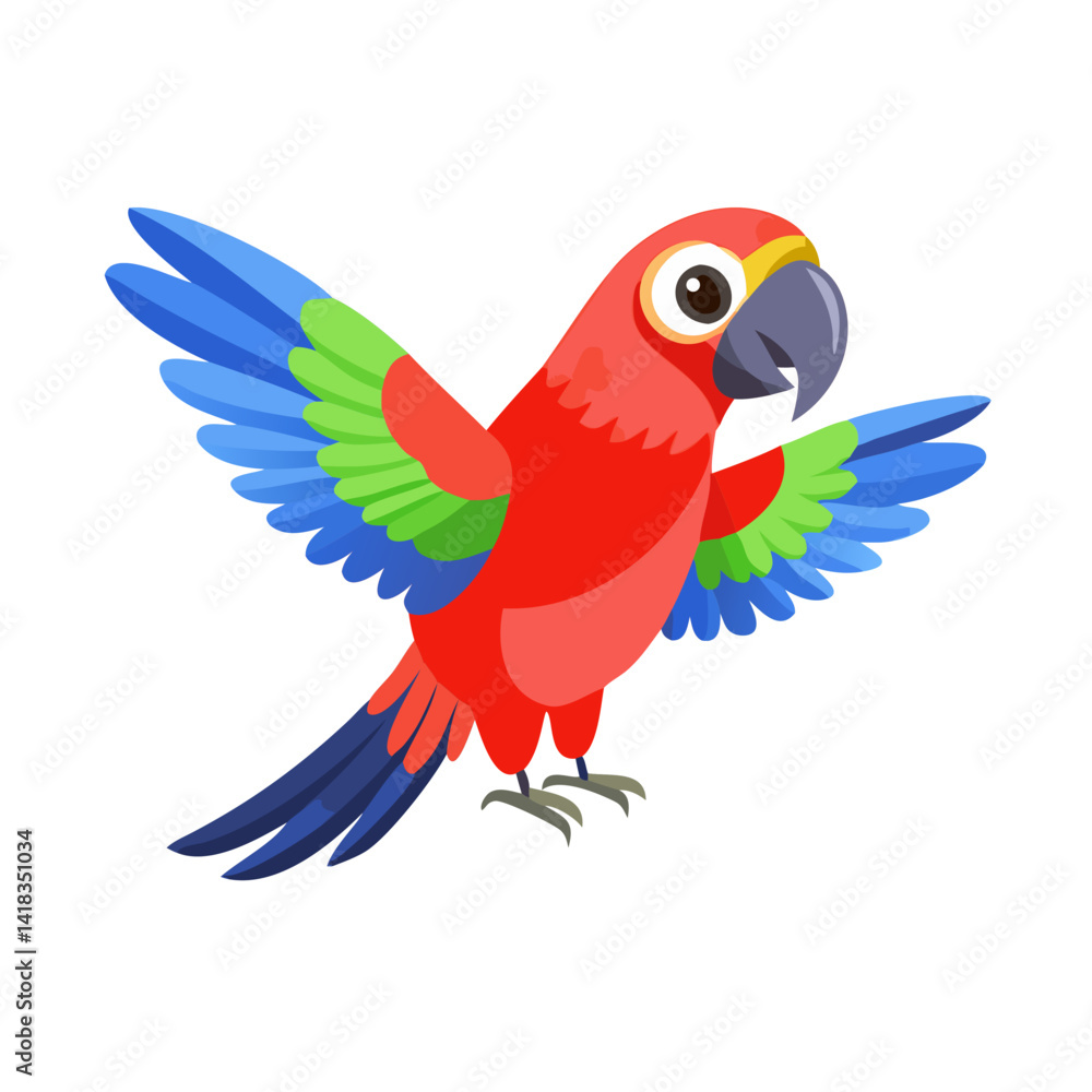 Obraz premium Parrot: The Colorful Birds of the Tropics