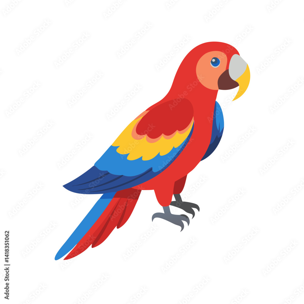 Fototapeta premium Parrot: The Colorful Birds of the Tropics