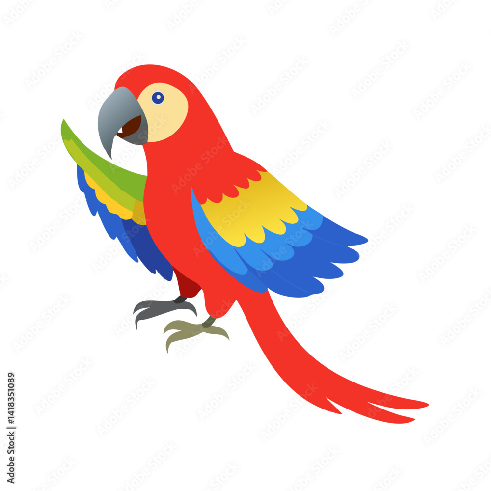 Fototapeta premium Parrot: The Colorful Birds of the Tropics