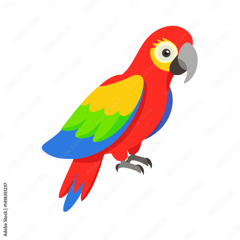 Fototapeta premium Parrot: The Colorful Birds of the Tropics