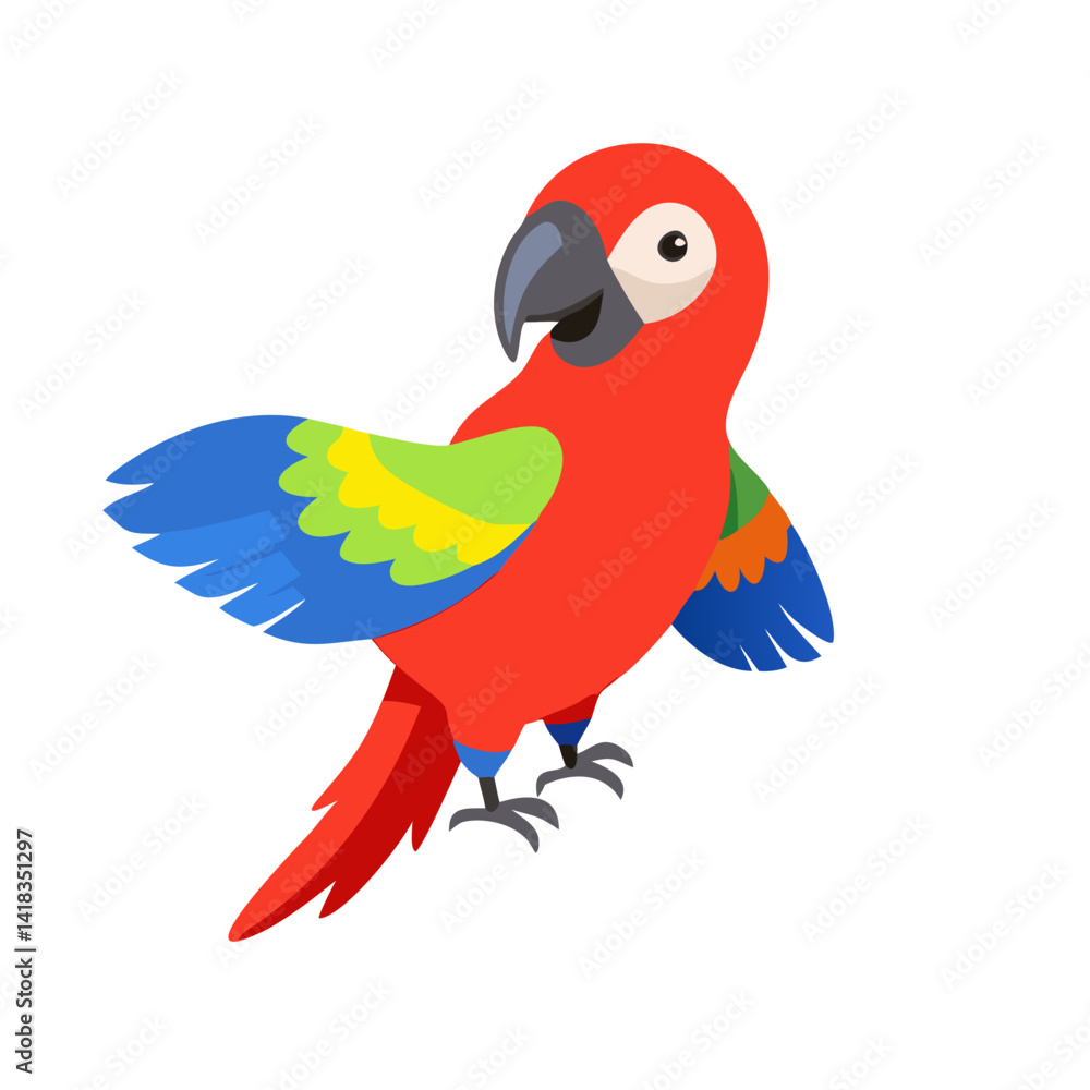 Fototapeta premium Parrot: The Colorful Birds of the Tropics
