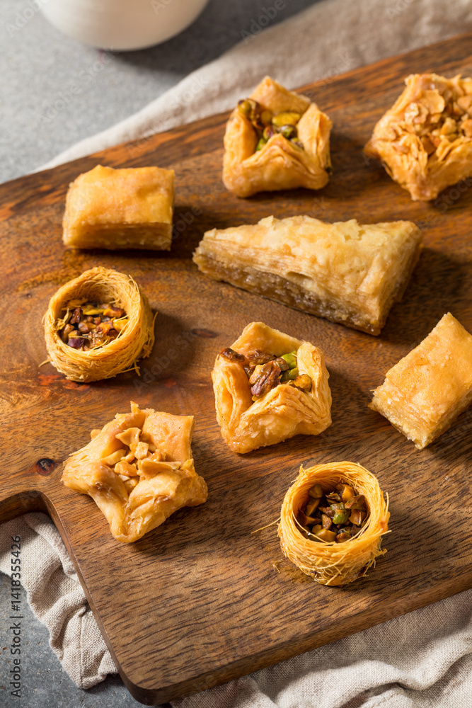 Fototapeta premium Assorted Sweet Homemade Turkish Baklava