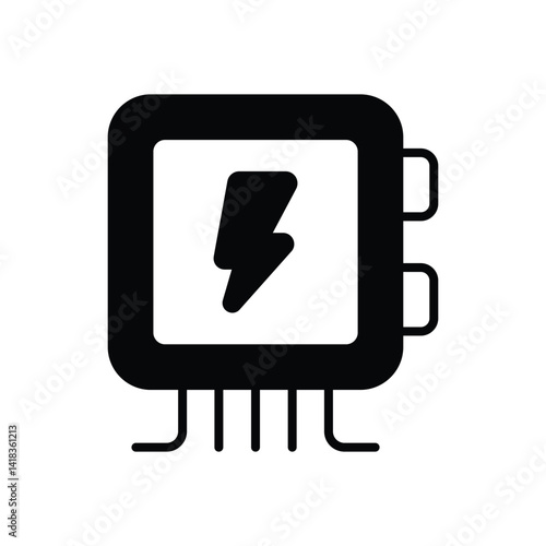 Distribution Board icon vector stock illustration