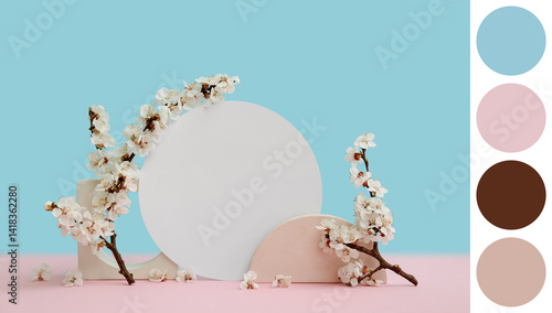 Decorative podiums with bla...