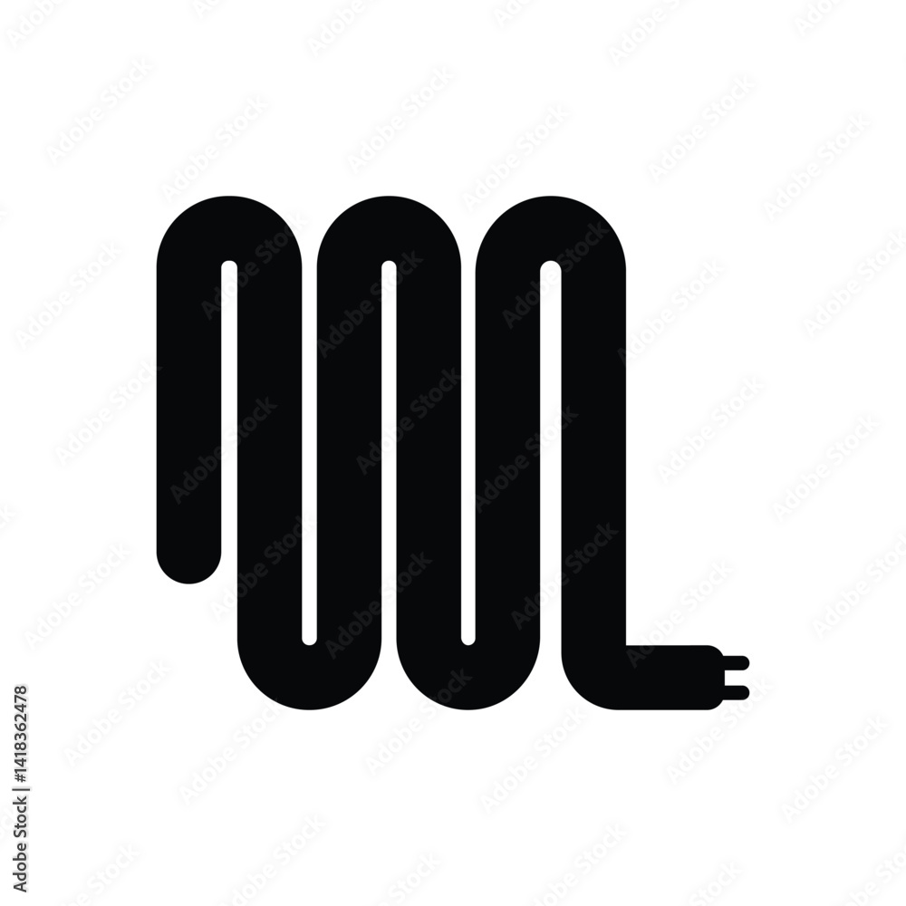 Electric Wire icon vector stock illustration Electric Wire icon vector stock illustration