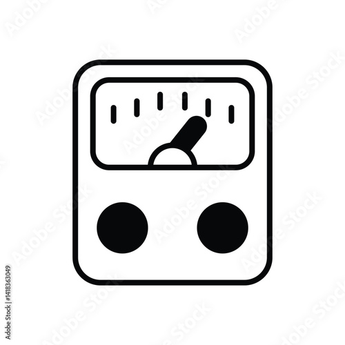 Ammeter icon vector stock illustration