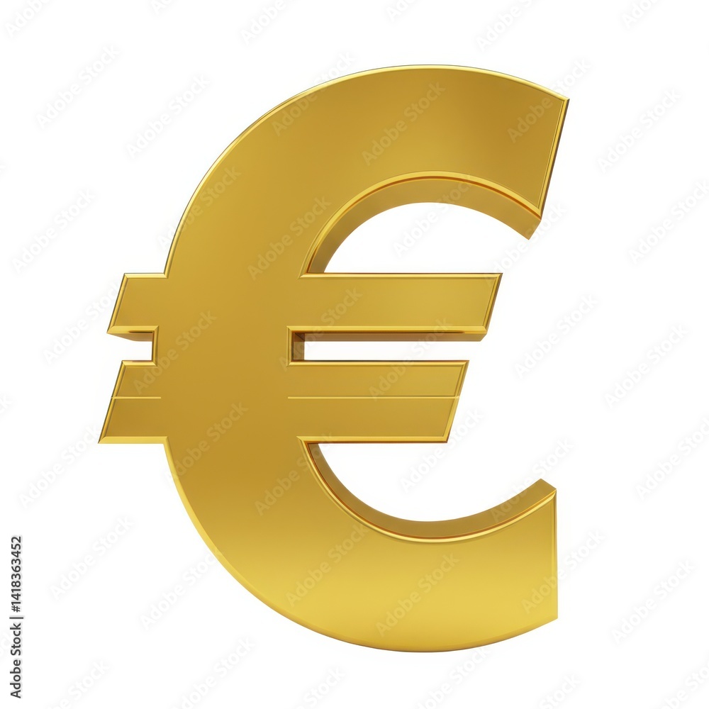 3d golden euro symbol on white background isolated on white background 3d golden euro symbol on white background isolated on white background
