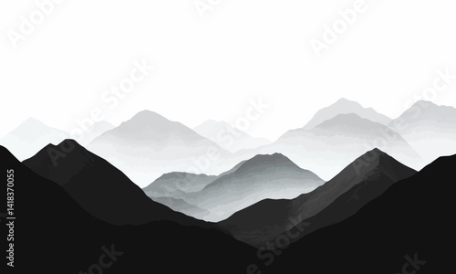 Silhouette of mountains