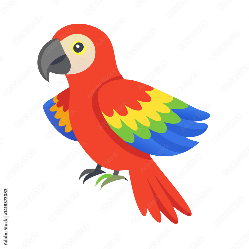 Obraz premium Parrot: The Colorful Birds of the Tropics