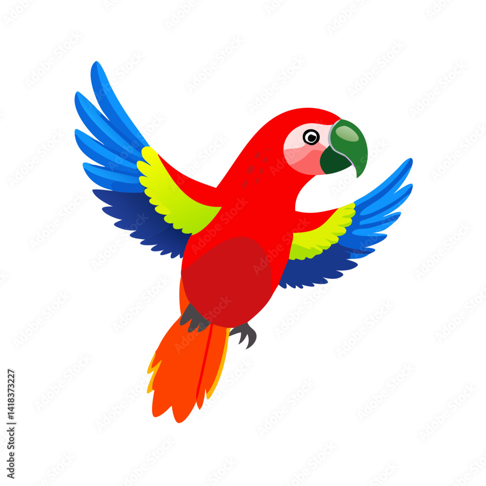 Fototapeta premium Parrot: The Colorful Birds of the Tropics