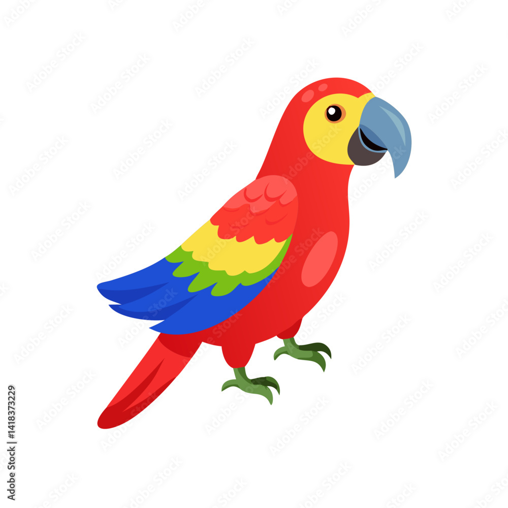 Obraz premium Parrot: The Colorful Birds of the Tropics