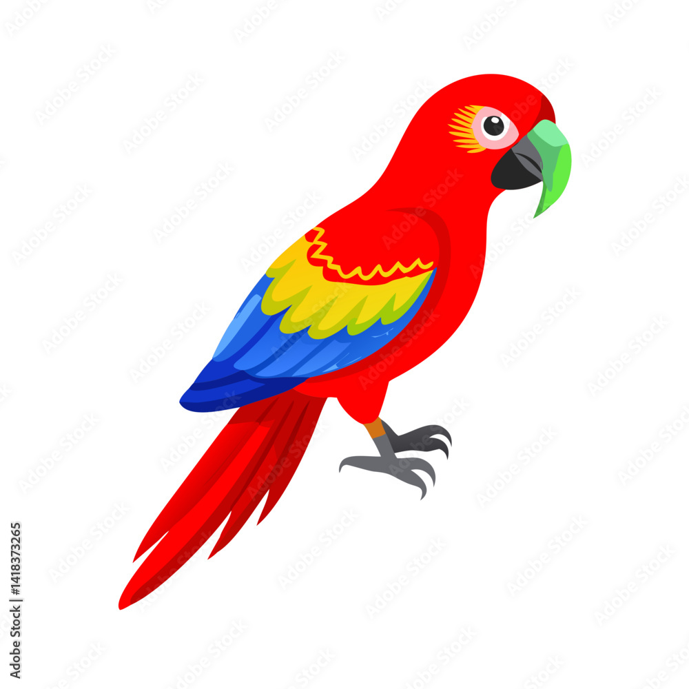 Obraz premium Parrot: The Colorful Birds of the Tropics