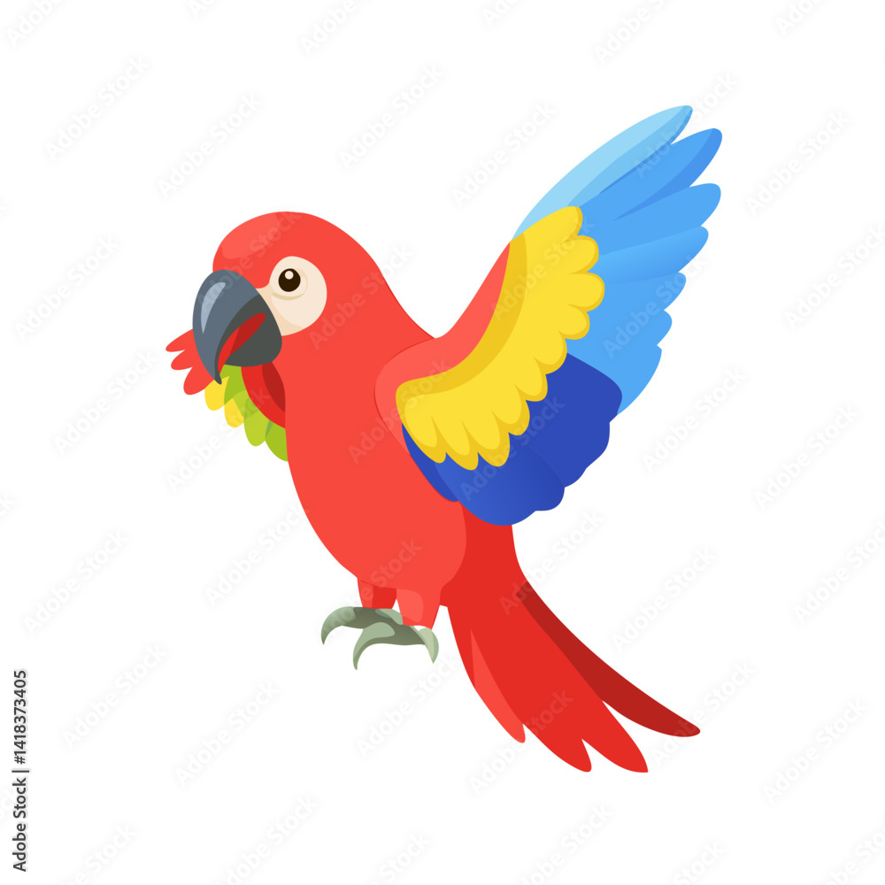 Obraz premium Parrot: The Colorful Birds of the Tropics