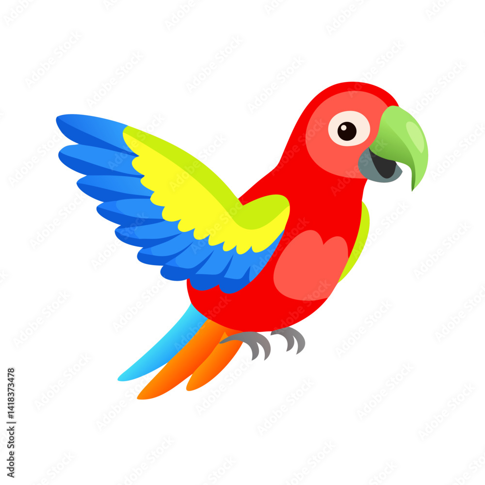 Obraz premium Parrot: The Colorful Birds of the Tropics