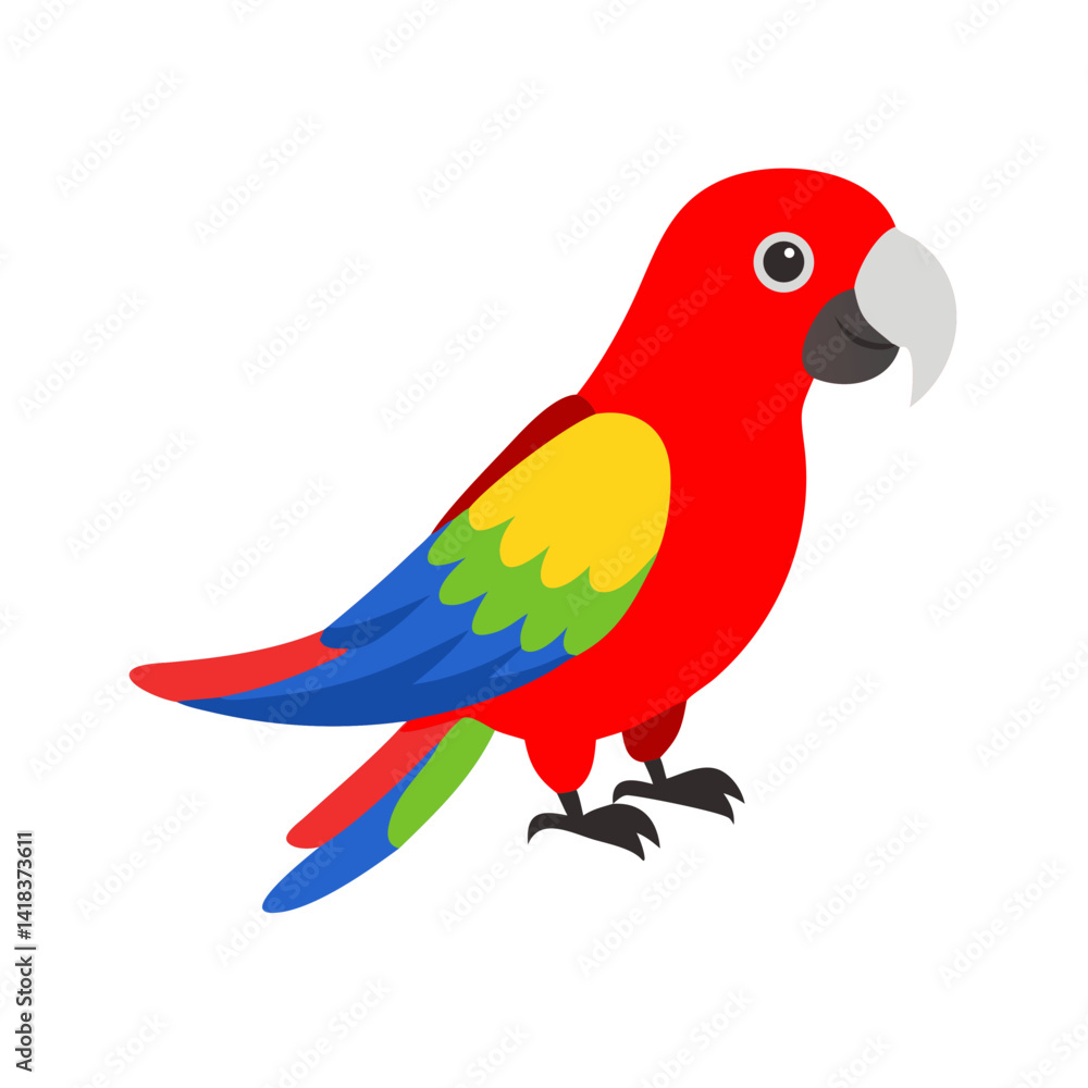 Obraz premium Parrot: The Colorful Birds of the Tropics