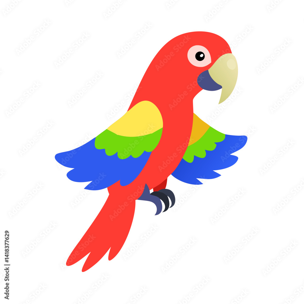Fototapeta premium Parrot: The Colorful Birds of the Tropics