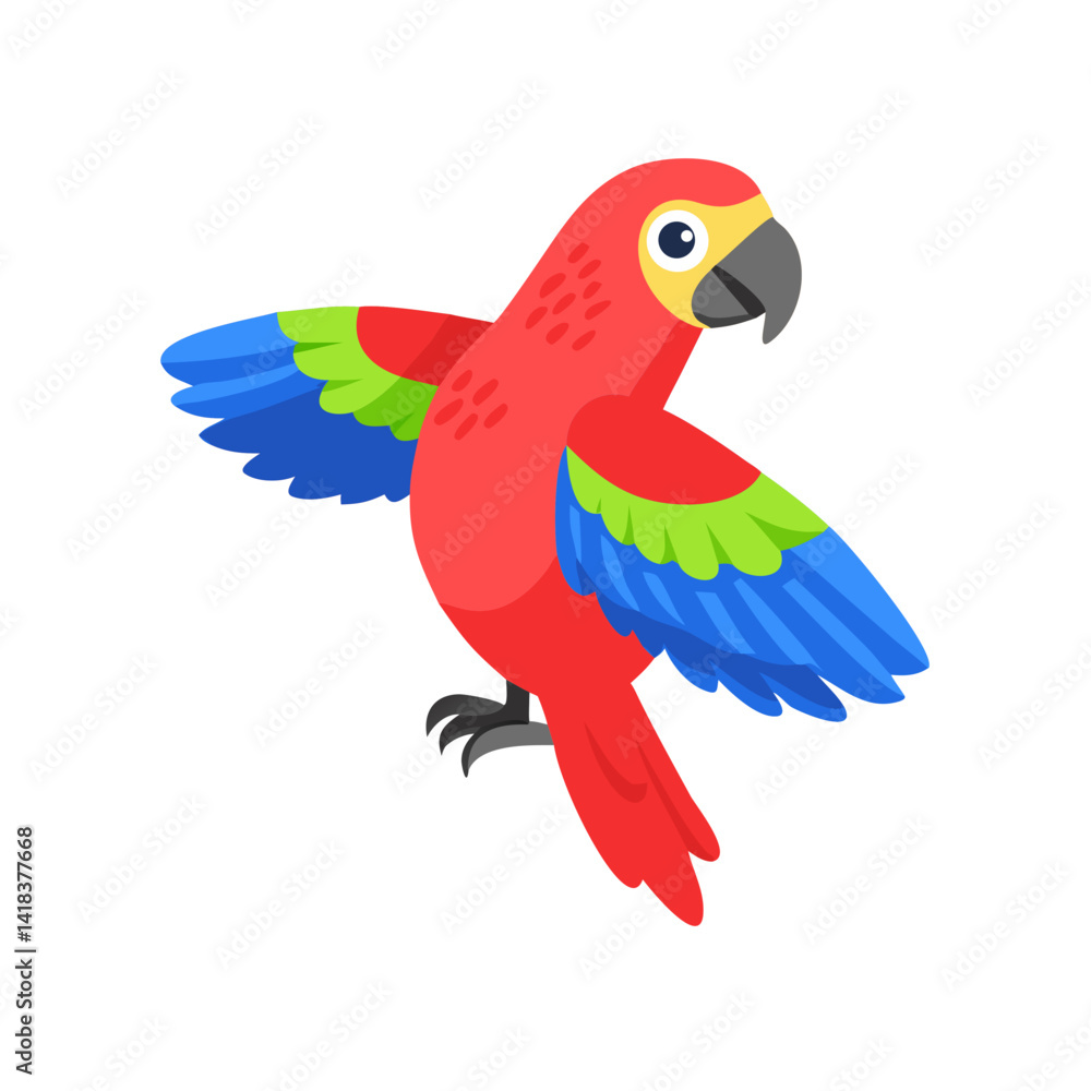 Obraz premium Parrot: The Colorful Birds of the Tropics