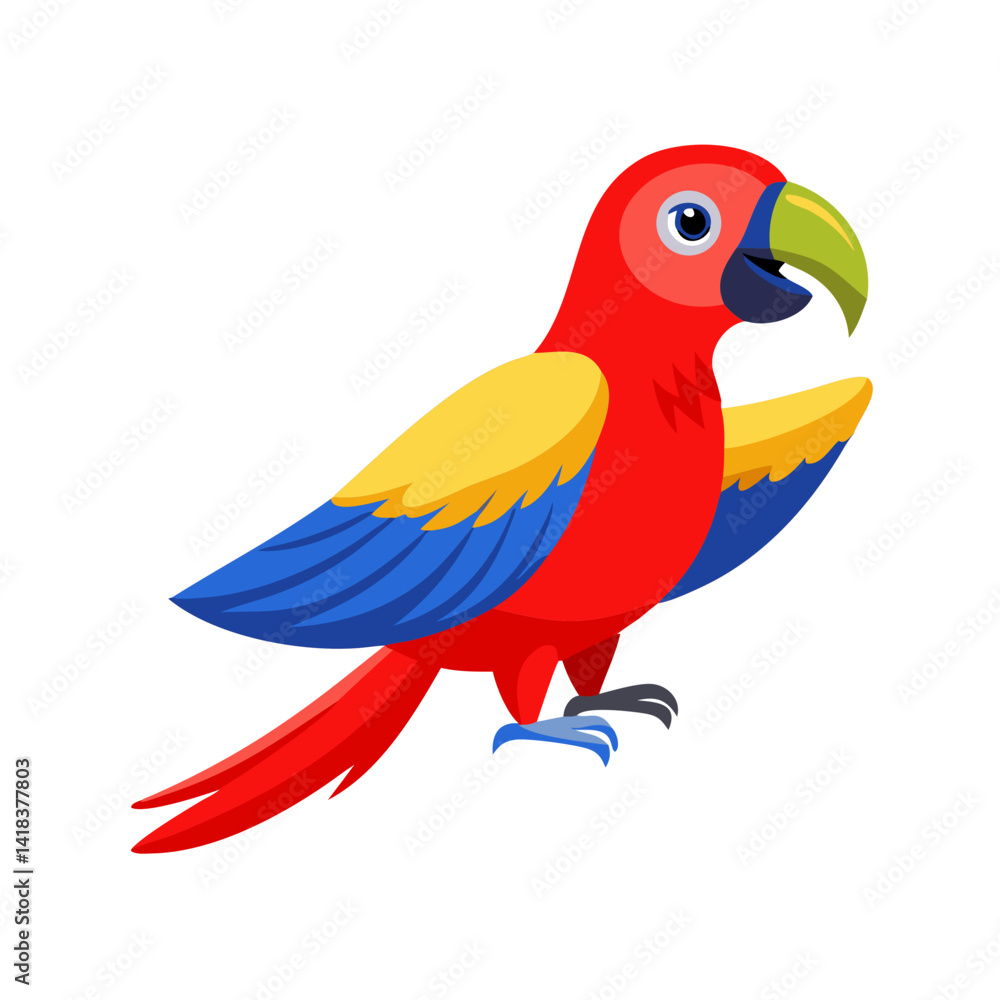 Obraz premium Parrot: The Colorful Birds of the Tropics