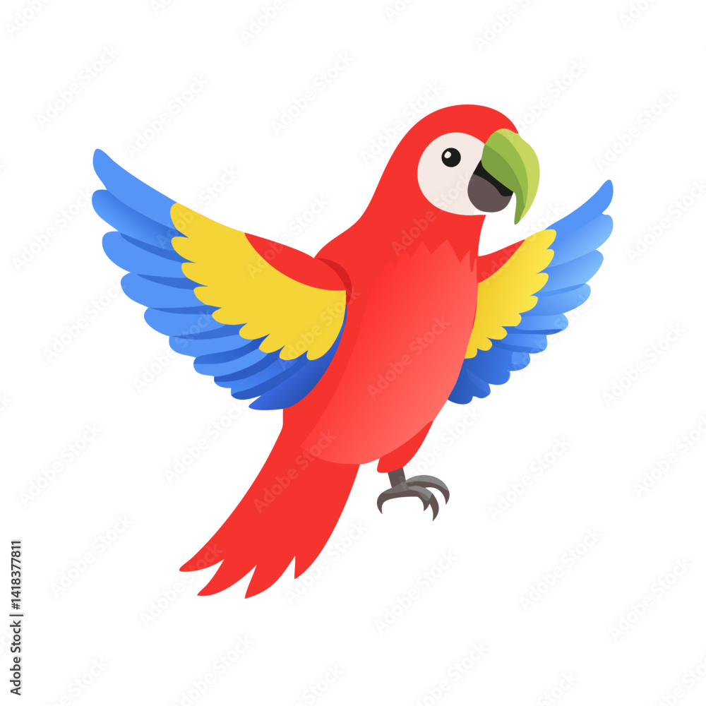 Obraz premium Parrot: The Colorful Birds of the Tropics