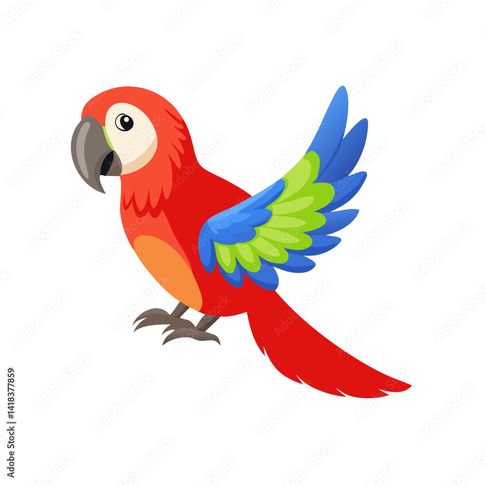 Fototapeta premium Parrot: The Colorful Birds of the Tropics