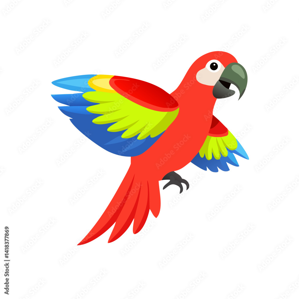 Fototapeta premium Parrot: The Colorful Birds of the Tropics