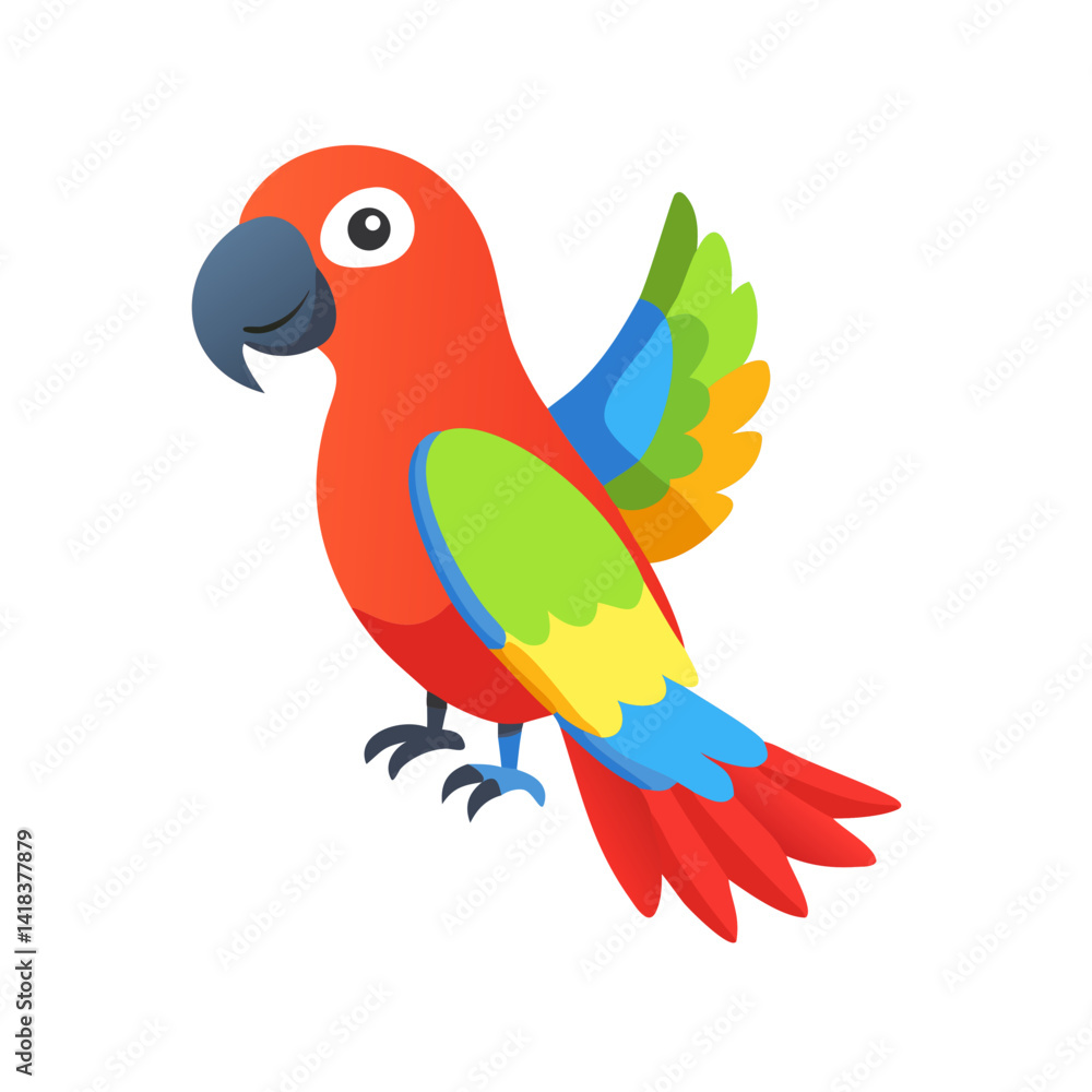 Obraz premium Parrot: The Colorful Birds of the Tropics