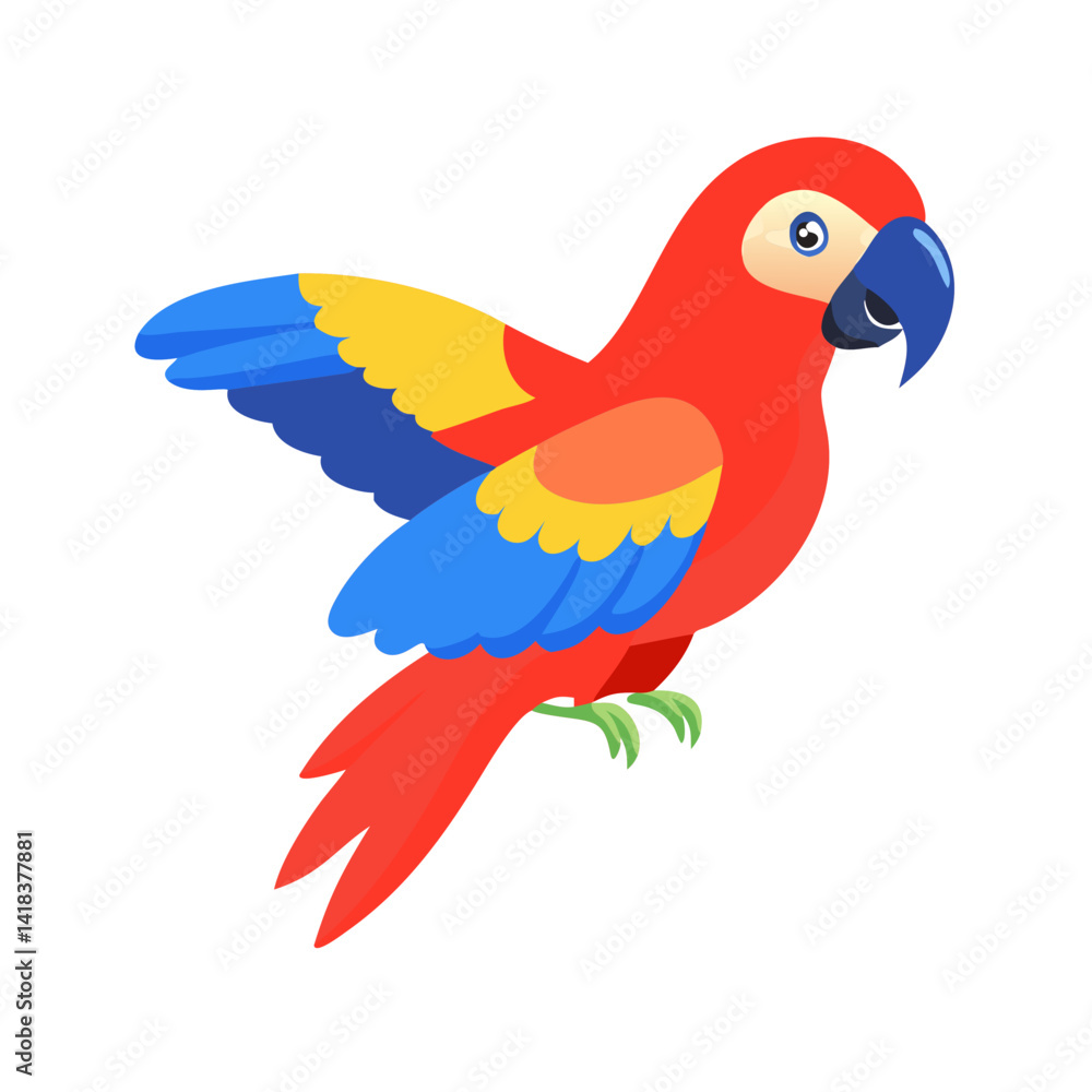 Fototapeta premium Parrot: The Colorful Birds of the Tropics