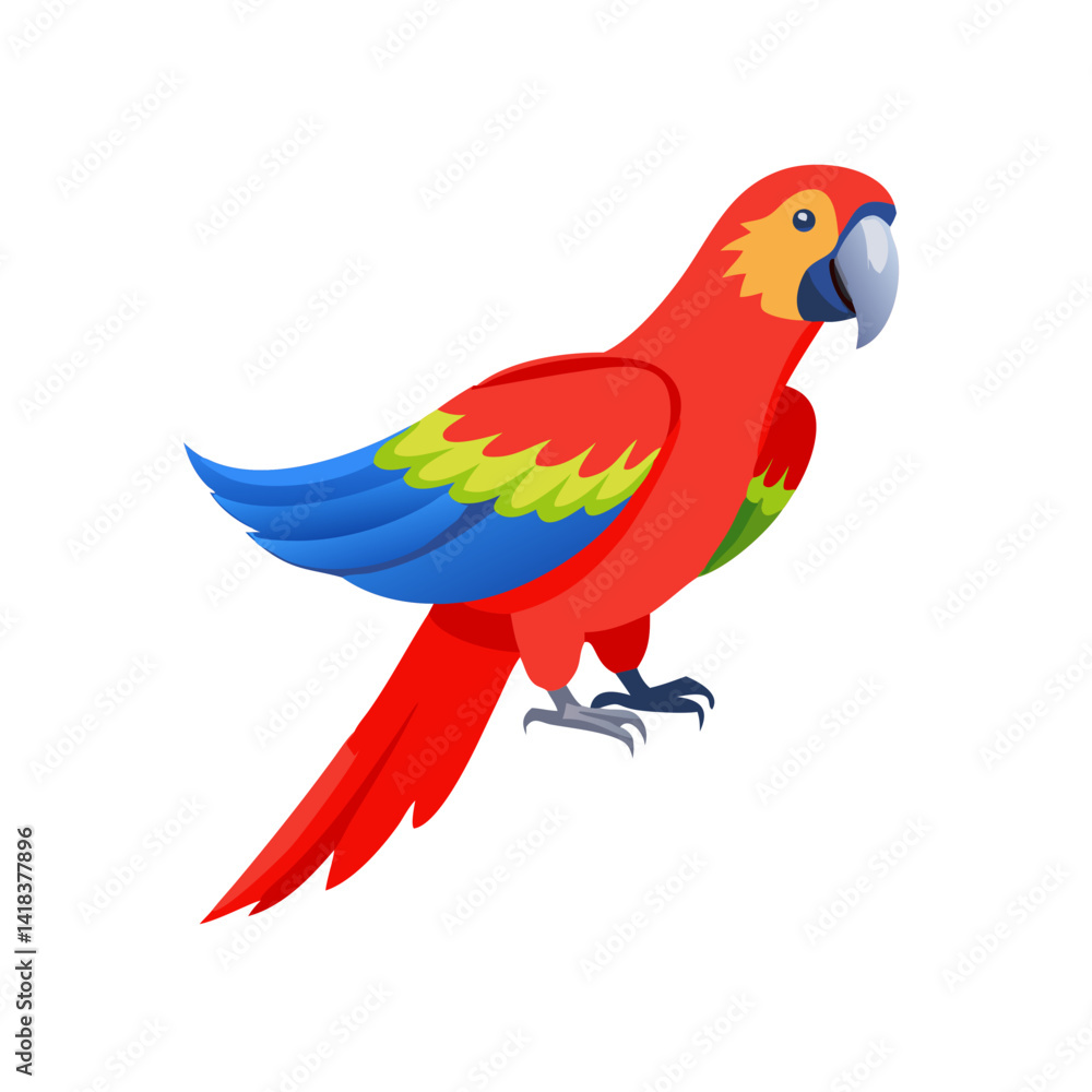 Obraz premium Parrot: The Colorful Birds of the Tropics