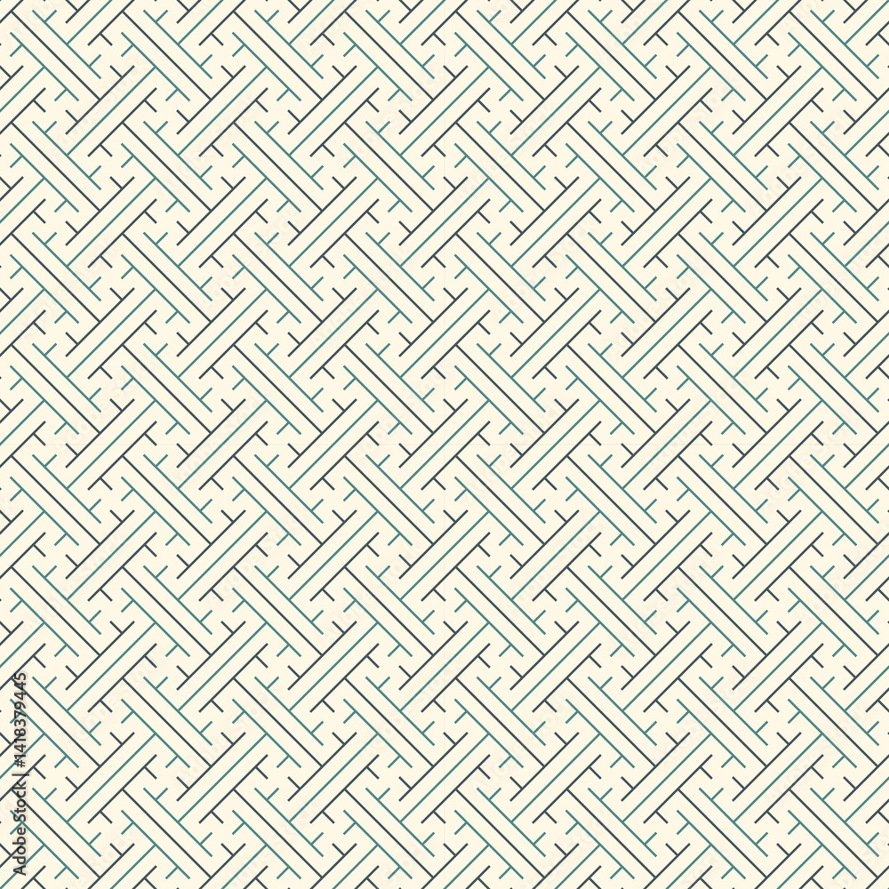 Seamless Sayagata pattern. Repeated interlocking keys background. Classic Oriental ornament. Traditional window tracery image. Ancient ethnic mosaic motif. Digital paper for textile print. Vector art. Seamless Sayagata pattern. Repeated interlocking keys background. Classic Oriental ornament. Traditional window tracery image. Ancient ethnic mosaic motif. Digital paper for textile print. Vector art.