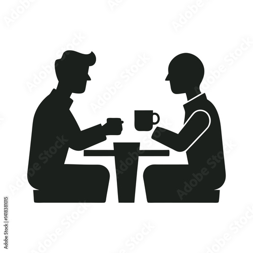 Entrepreneurs Negotiating Business Deal Over Coffee