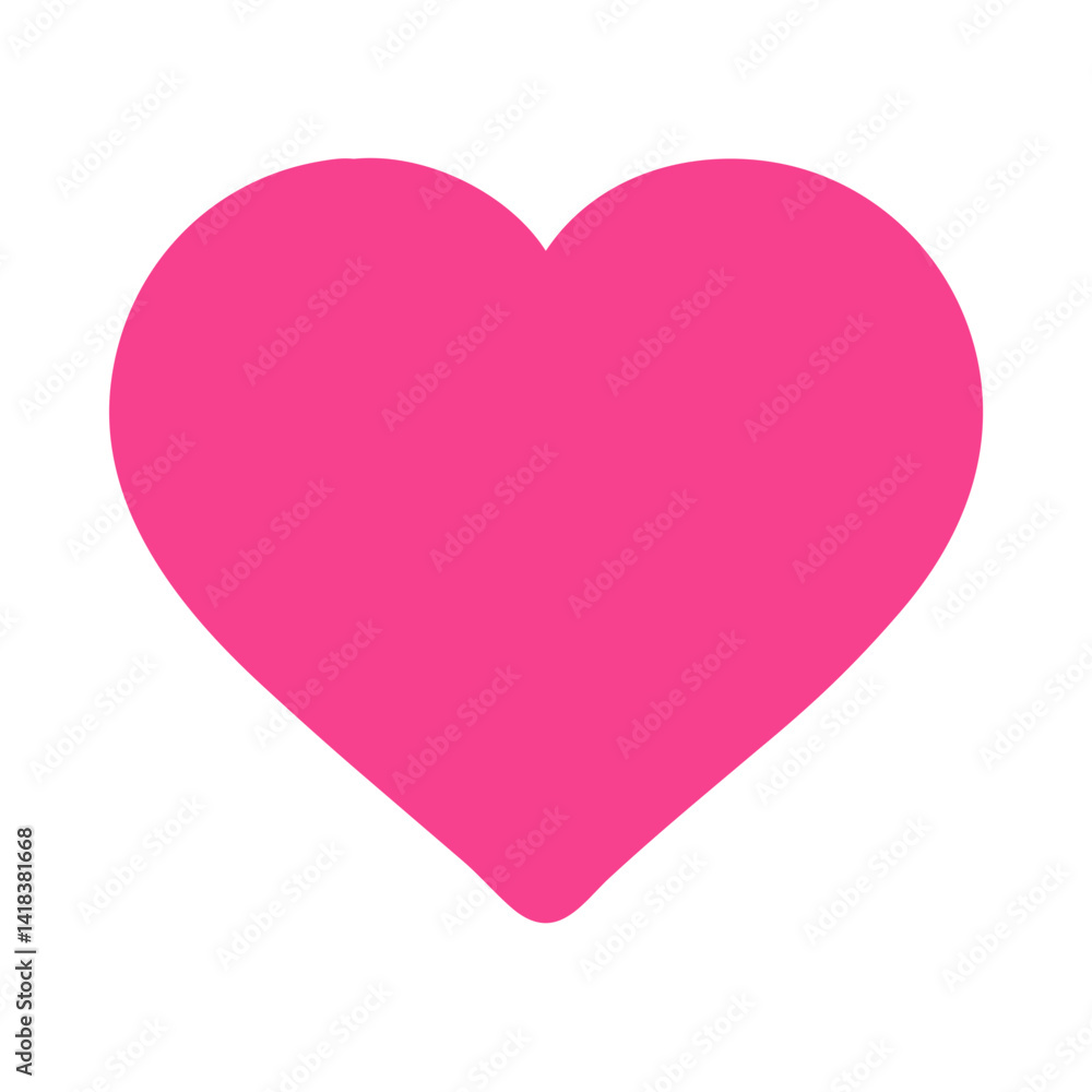 Vibrant Pink Heart Shape Symbolizing Love and Affection in a Playful Design Vibrant Pink Heart Shape Symbolizing Love and Affection in a Playful Design