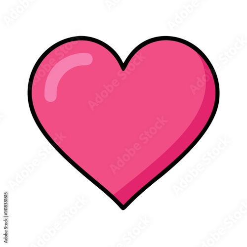 Vibrant Pink Heart Shape Symbolizing Love and Affection in a Playful Design Free Download Vibrant Pink Heart Shape Symbolizing Love and Affection in a Playful Design - GFXLoad