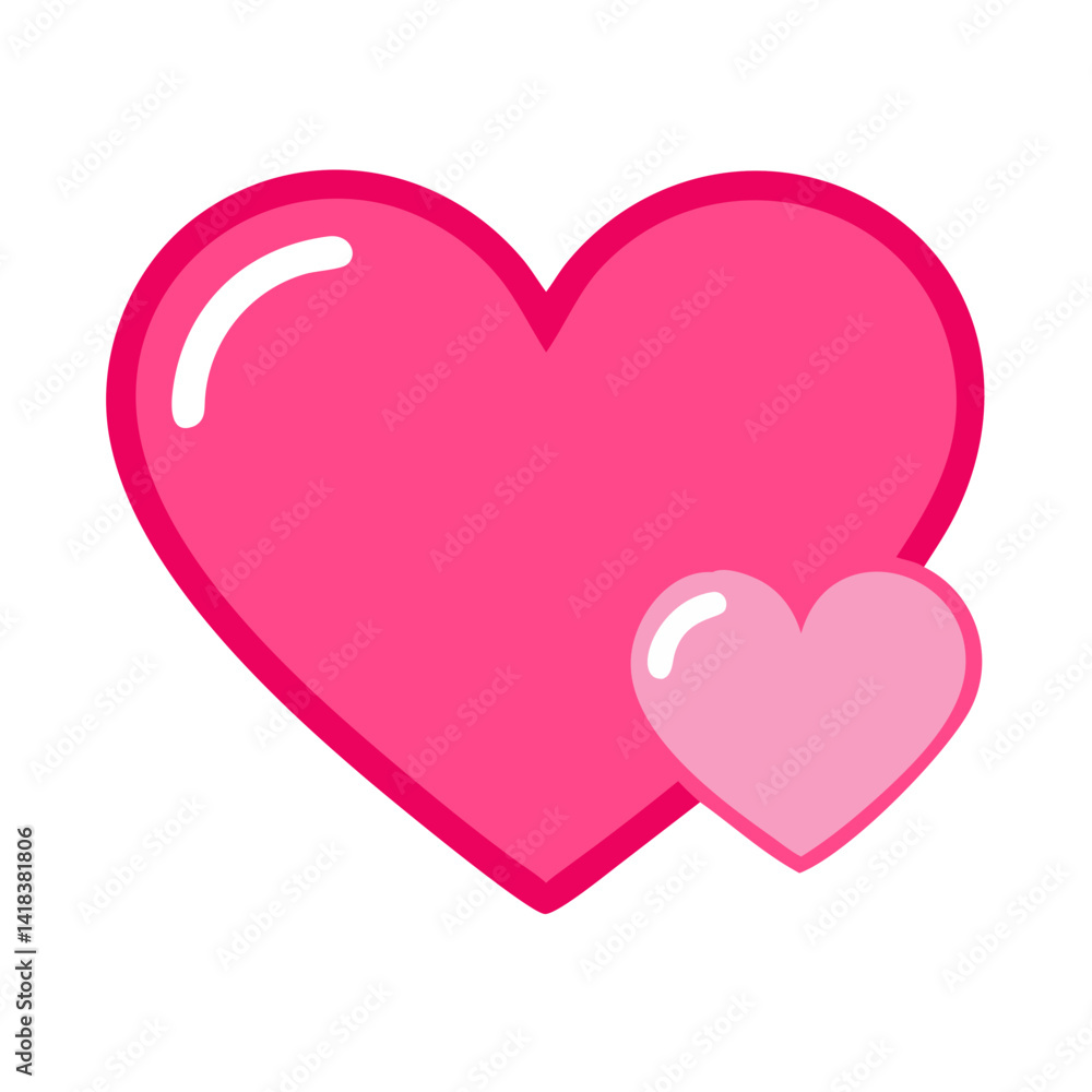 Vibrant Pink Heart Shape Symbolizing Love and Affection in a Playful Design Vibrant Pink Heart Shape Symbolizing Love and Affection in a Playful Design