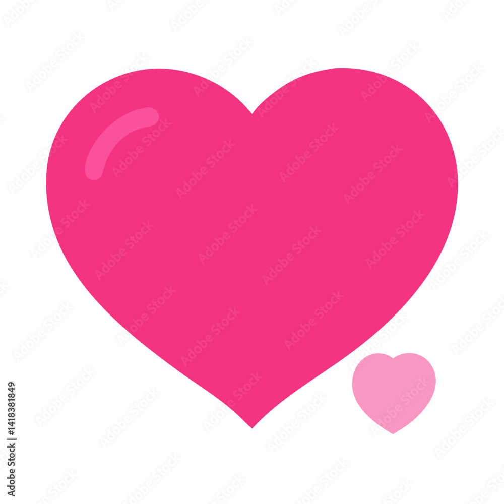 Vibrant Pink Heart Shape Symbolizing Love and Affection in a Playful Design Vibrant Pink Heart Shape Symbolizing Love and Affection in a Playful Design