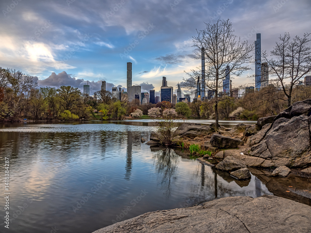 Central Park, New York City at the lake