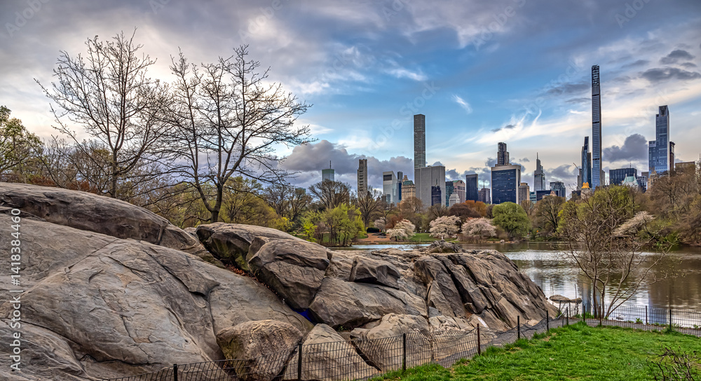 Central Park, New York City at the lake
