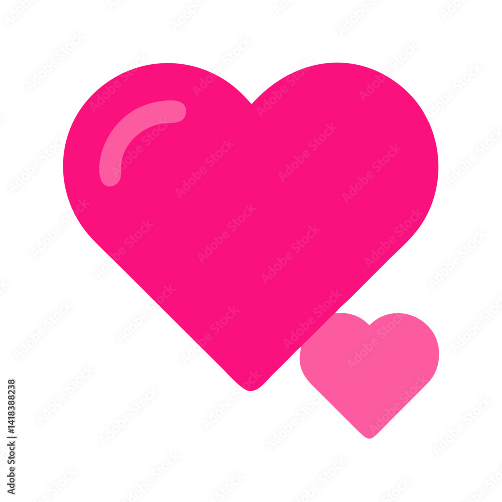 Vibrant Pink Heart Shape Symbolizing Love and Affection in a Playful Design Vibrant Pink Heart Shape Symbolizing Love and Affection in a Playful Design