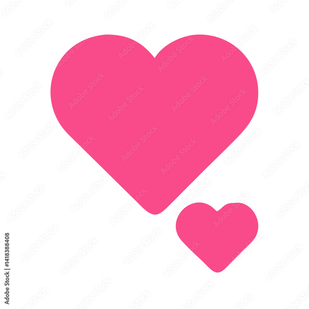 Vibrant Pink Heart Shape Symbolizing Love and Affection in a Playful Design Vibrant Pink Heart Shape Symbolizing Love and Affection in a Playful Design