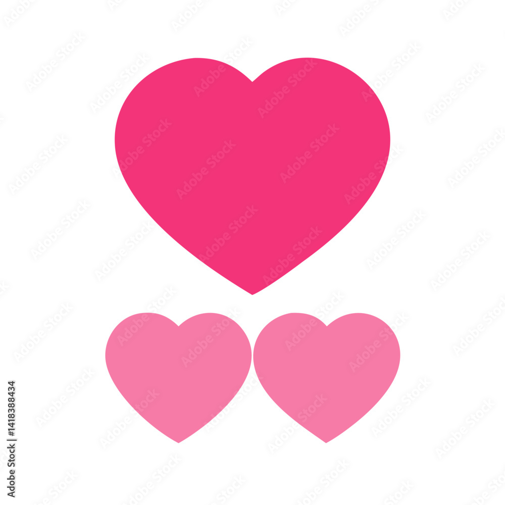 Vibrant Pink Heart Shape Symbolizing Love and Affection in a Playful Design