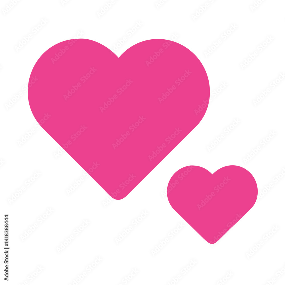 Vibrant Pink Heart Shape Symbolizing Love and Affection in a Playful Design Vibrant Pink Heart Shape Symbolizing Love and Affection in a Playful Design