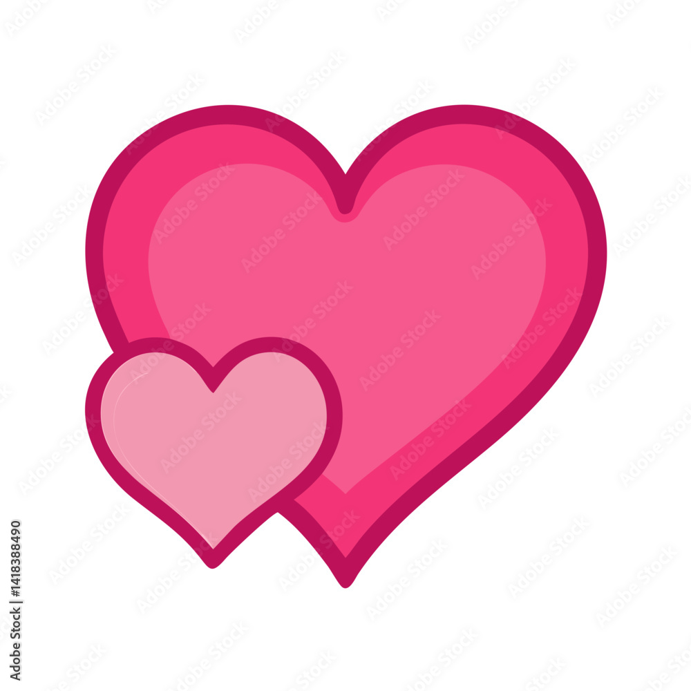 Vibrant Pink Heart Shape Symbolizing Love and Affection in a Playful Design Vibrant Pink Heart Shape Symbolizing Love and Affection in a Playful Design