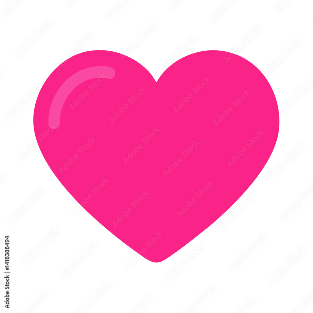 Vibrant Pink Heart Shape Symbolizing Love and Affection in a Playful Design Vibrant Pink Heart Shape Symbolizing Love and Affection in a Playful Design