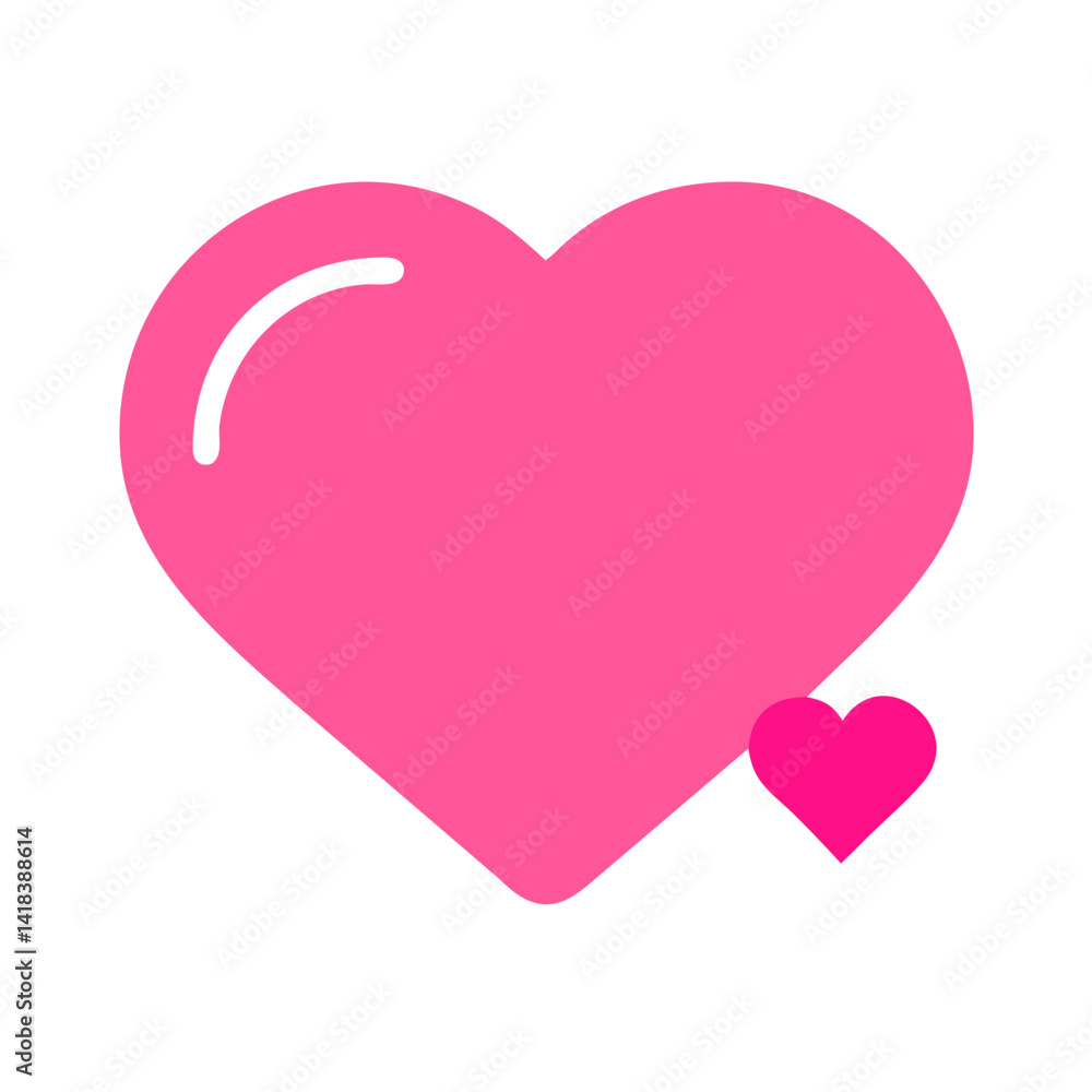 Vibrant Pink Heart Shape Symbolizing Love and Affection in a Playful Design Vibrant Pink Heart Shape Symbolizing Love and Affection in a Playful Design