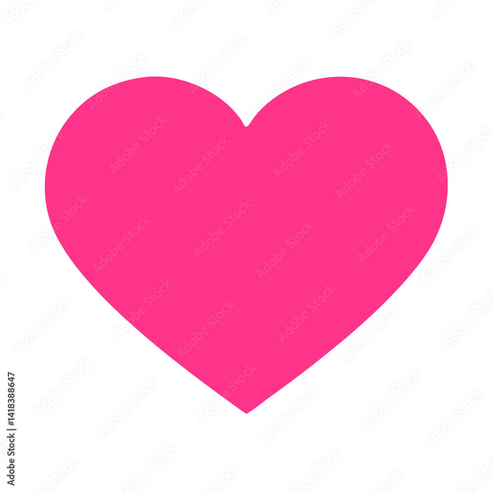 Vibrant Pink Heart Shape Symbolizing Love and Affection in a Playful Design Vibrant Pink Heart Shape Symbolizing Love and Affection in a Playful Design