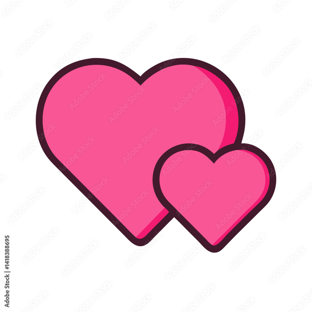 Vibrant Pink Heart Shape Symbolizing Love and Affection in a Playful Design Vibrant Pink Heart Shape Symbolizing Love and Affection in a Playful Design