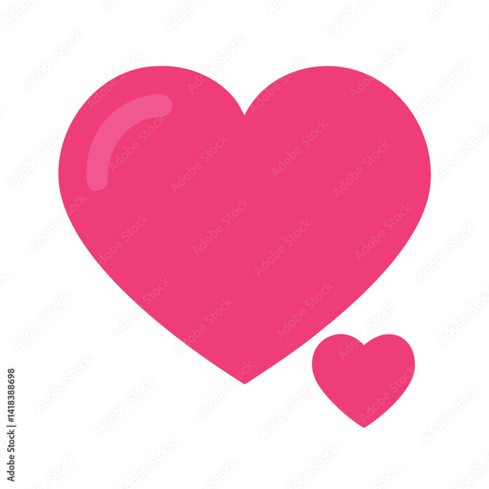 Vibrant Pink Heart Shape Symbolizing Love and Affection in a Playful Design Vibrant Pink Heart Shape Symbolizing Love and Affection in a Playful Design