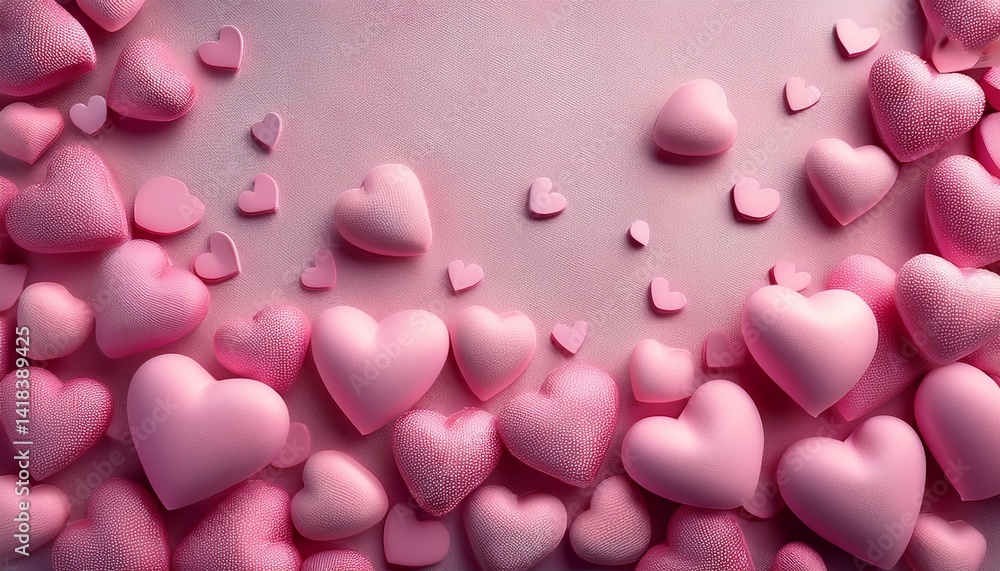 Valentine background with pink hearts Valentine background with pink hearts