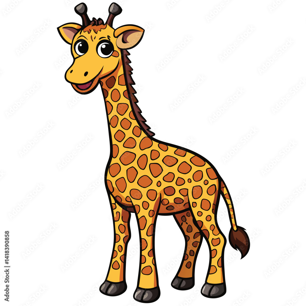 Obraz premium Cute Cartoon Giraffe