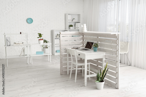 Interior of modern clinic w...