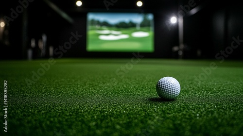 Golf simulator indoor practice